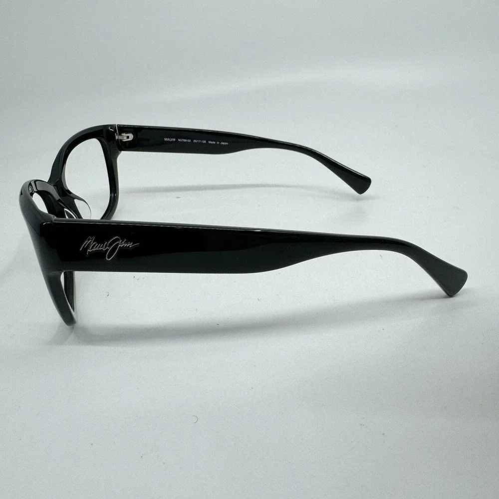 Maui Jim MJ768-02‎ PLUMERIA Eyeglasses Frames Black Square Full Rim 55-17 H10898